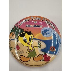 Vintage Looney Tunes Tweety Walmart 2000 Y2K Pin Pinback Button 3"